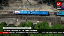 En CdMx, llegan nuevas unidades de Tren Ligero; Martí Batres supervisa pruebas