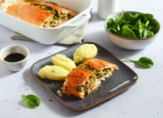 Filet de saumon farci