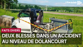 Deux blessés dans un accident au niveau de Dolancourt