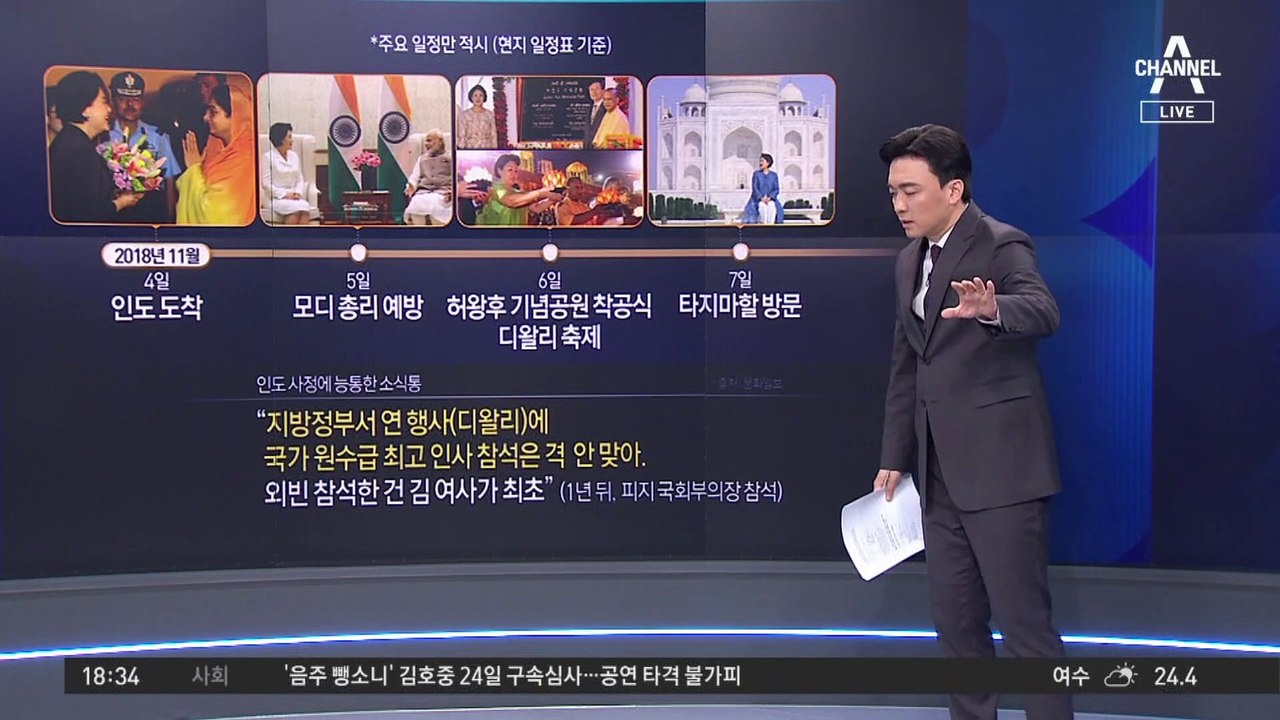 “김정숙 여사 참석 인도 축제는 지자체 행사”