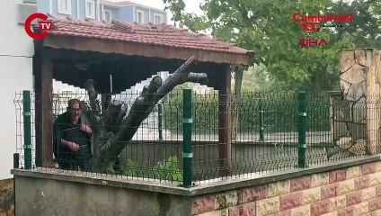 Keşan'da dolu ve sağanak etkili oldu