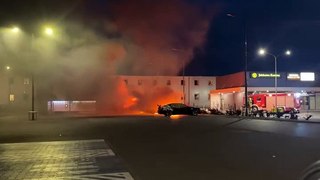 Pożar czterech samochodów w Siechnicach