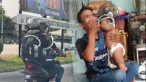 “Poket saya ada RM12 je masa tu” - Bapa terkejut video bawa anak sakit naik motor tular