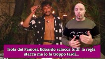 Isola dei Famosi, Edoardo sciocca tutti! la regia stacca ma lo fa troppo tardi...