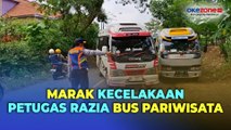 Petugas Gabungan Razia Ratusan Bus Pariwisata di Kawasan Wisata Tulungagung