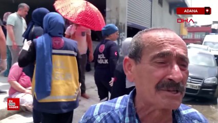 Adana'da yangında mahsur kalanları komşuları kurtardı