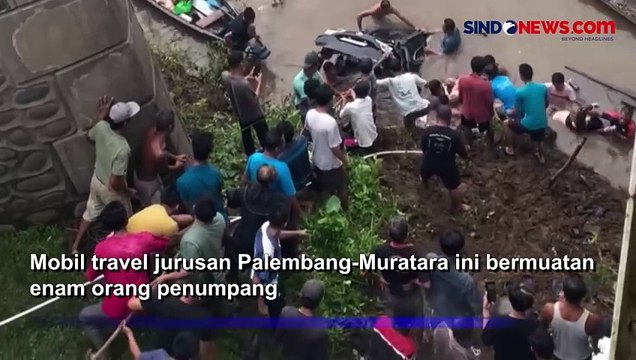 Kecelakaan Tunggal Mobil Travel Terjun ke Sungai Kelingi Musi Rawas, 4 Orang Tewas