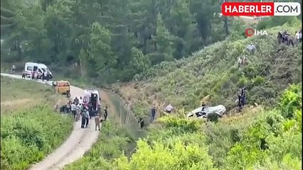 Bahçe işinden dönen aile kamyonetle şarampole yuvarlandı: 1 ölü, 1'i çocuk 3 yaralı