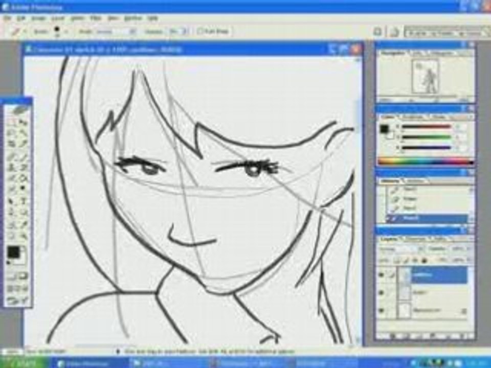 Comic Book Character Sketch 02 - Speed Drawing, Painting