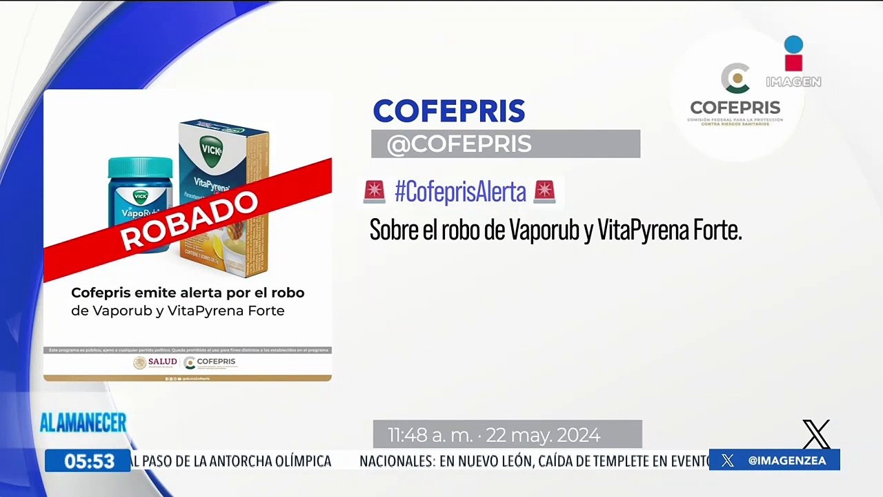 COFEPRIS emite alerta por el robo de siete lotes de medicamentos