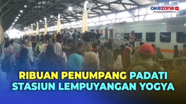 Ribuan Penumpang Padati Stasiun Lempuyangan Yogya saat Libur Panjang Waisak