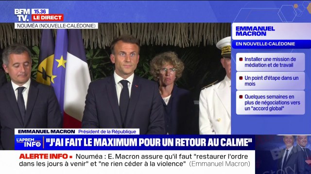 Nouvelle-Calédonie: Les changements de ton de Mme Le Pen sont quotidiens et sur tous les sujets estime Emmanuel Macron