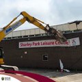 Demolition starts on the Sharley Park Leisure Centre in Clay Cross
