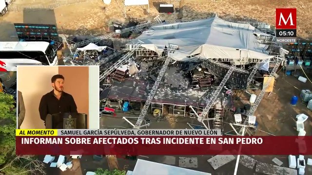 Samuel García da informe sobre el colapso de escenario en San Pedro, NL