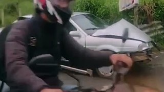 Acidente deixa motociclista com fratura exposta no Santa Lídia