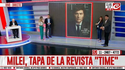 Milei fue elegido para ilustrar la portada de la revista Time