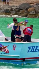 4A moment of Therapy 4 during Crazy Sunday at the Haulover Inlet in Bal Harbour, Florida