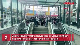İstanbul'da metroda intihar girişimi! Mecidiyeköy istasyonu kapatıldı