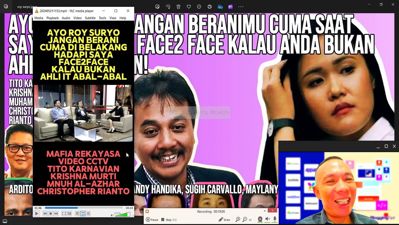 ROY SURTO AHLI IT ABAL-ABAL SESATKAN PUBLIK REKAYASA VIDEO CCTV TITO KARNAVIAN DAN KRISHNA MURTI