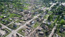 Destruction from tornado that levelled Iowa town captured in drone footage