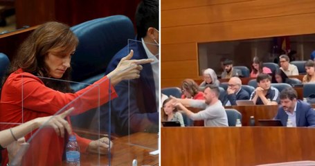 Un diputado de Más Madrid emula a Mónica García y 'saca la pistola' contra Ayuso