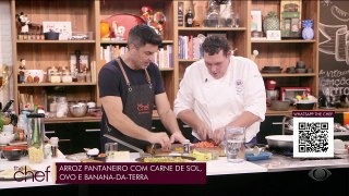 Arroz pantaneiro com carne de sol, ovo e banana-da-terra | Band Receitas