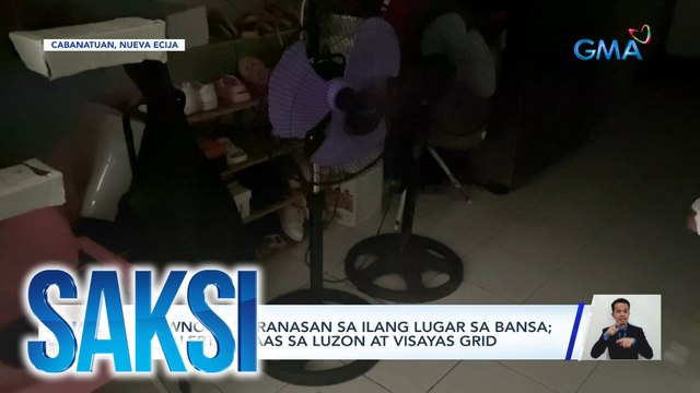 Brownout, naranasan sa ilang lugar sa bansa; red alert, itinaas sa Luzon at Visayas Grid | Saksi