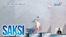 Motorsiklong posibleng may sira at tagas, nagliyab habang pinaaandar | Saksi