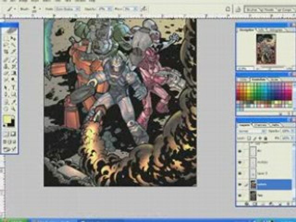 Adobe Photoshop Coloring Comic Book Cover