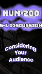Understanding Your Audience: HUM 200 5-1 Discussion Guide