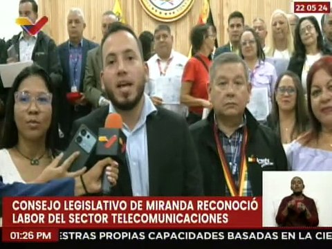 El Consejo Legislativo de Miranda honra la labor de los trabajadores del sector telecomunicaciones