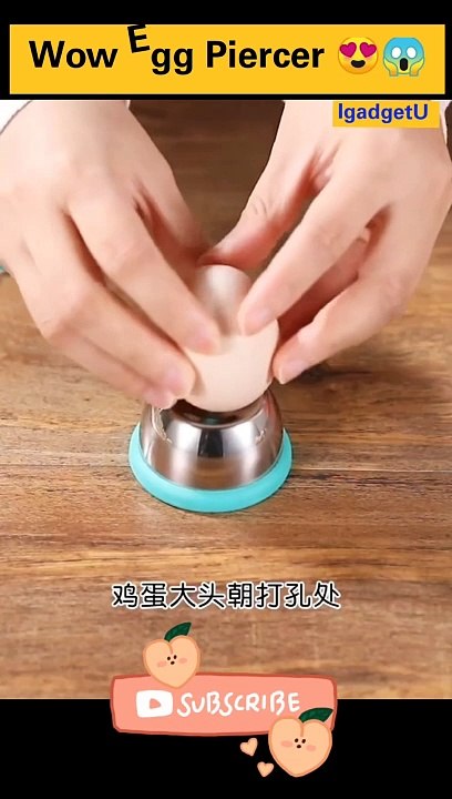 Egg Piercer for Boiled Eggs Hole Puncher Prickers Separator Stainless Steel Needle Egg Separator.