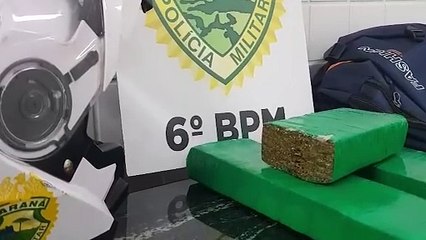 Moto e maconha são apreendidas após fuga de blitz no Brasmadeira