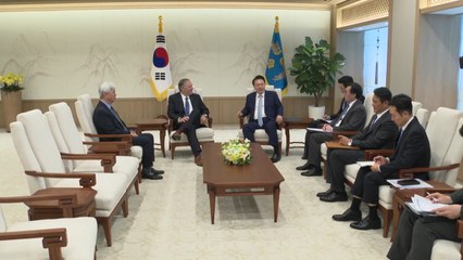 尹, 폼페이오 전 美국무장관 접견...한반도 정세 논의 / YTN