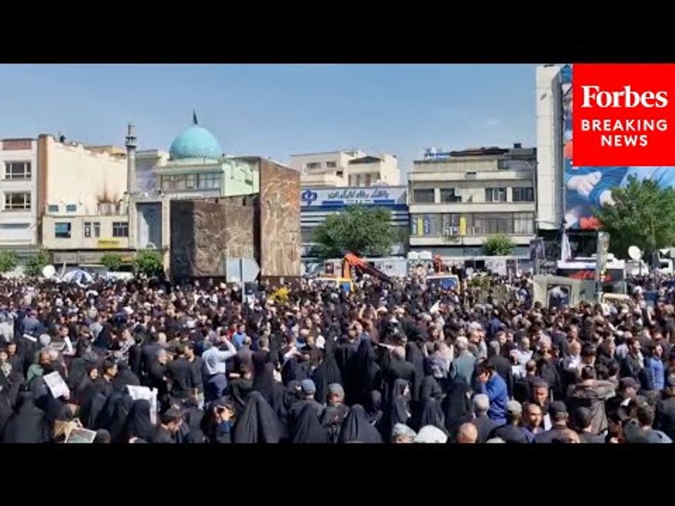 Tens Of Thousands Of People In Tehran, Iran, Attend Funeral For Iranian President Ebrahim Raisi