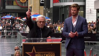 Filmmaker George Miller speech at the Chris Hemsworth Hollywood Walk of Fame star ceremony