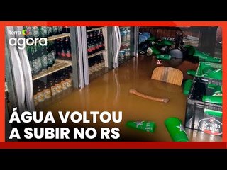 Empresário cita prejuízo de R$ 200 mil após enchente e diz que água voltou a subir no RS: 'Tristeza'