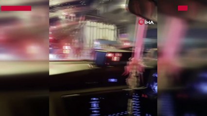 Taksici uyuyakaldı, müşteri direksiyona geçti