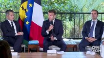 Fransa Cumhurbaşkanı Macron Yeni Kaledonya'da