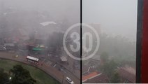 Fuertes vientos acompañan las lluvias en el norte de Medellín
