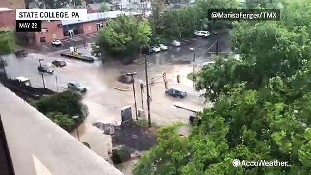 Thunderstorms drench the Northeast