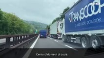 Autostrada del Brennero, serpentone di tir lungo 100 km verso Nord