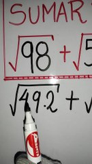 Suma de dos raíces cuadradas/Ejercicio elemental 1