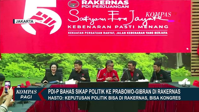 PDIP Bahas Sikap Politik ke Prabowo-Gibran di Rakernas, Megawati dan Puan Sampaikan Pidato