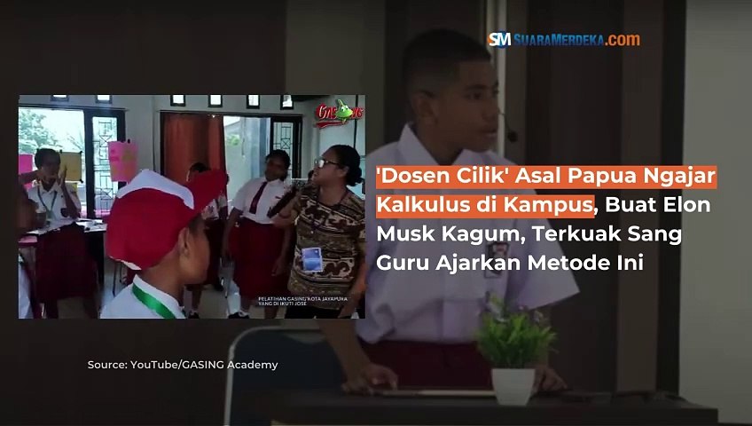 Seorang Anak SD Asal Papua Memberikan Materi Kuliah Kalkulus di Universitas Cendrawasih