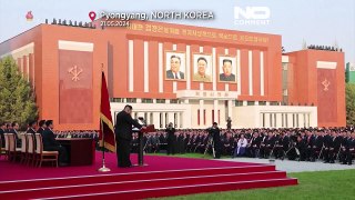 ضمن احتفال رسمي ضخم.. زعيم كوريا الشمالية يدشن صورة تظهره إلى جانب والده وجدّه