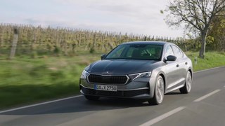 The new Skoda Octavia in Grey Driving Video