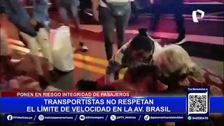 ¡Ponen en riesgo a pasajeros y peatones! Transportistas no respetan límite de velocidad en avenida Brasil