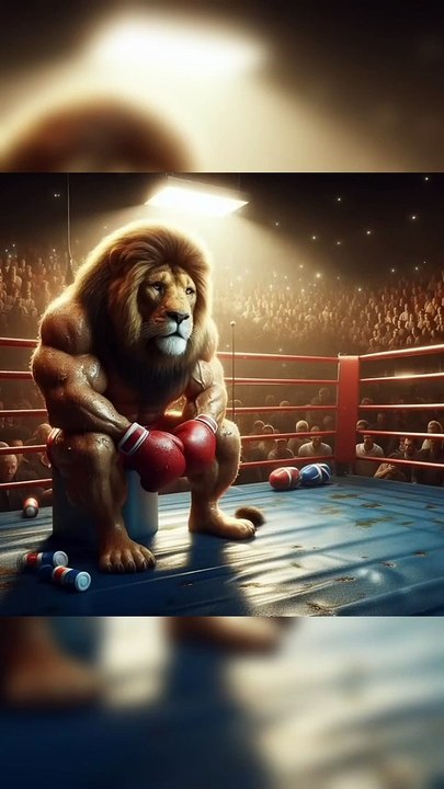 Fighting For daddy Cat Vs lion