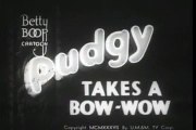 Betty Boop (1937) Pudgy Takes a Bow Wow, animated cartoon character designed by Grim Natwick at the request of Max Fleischer.